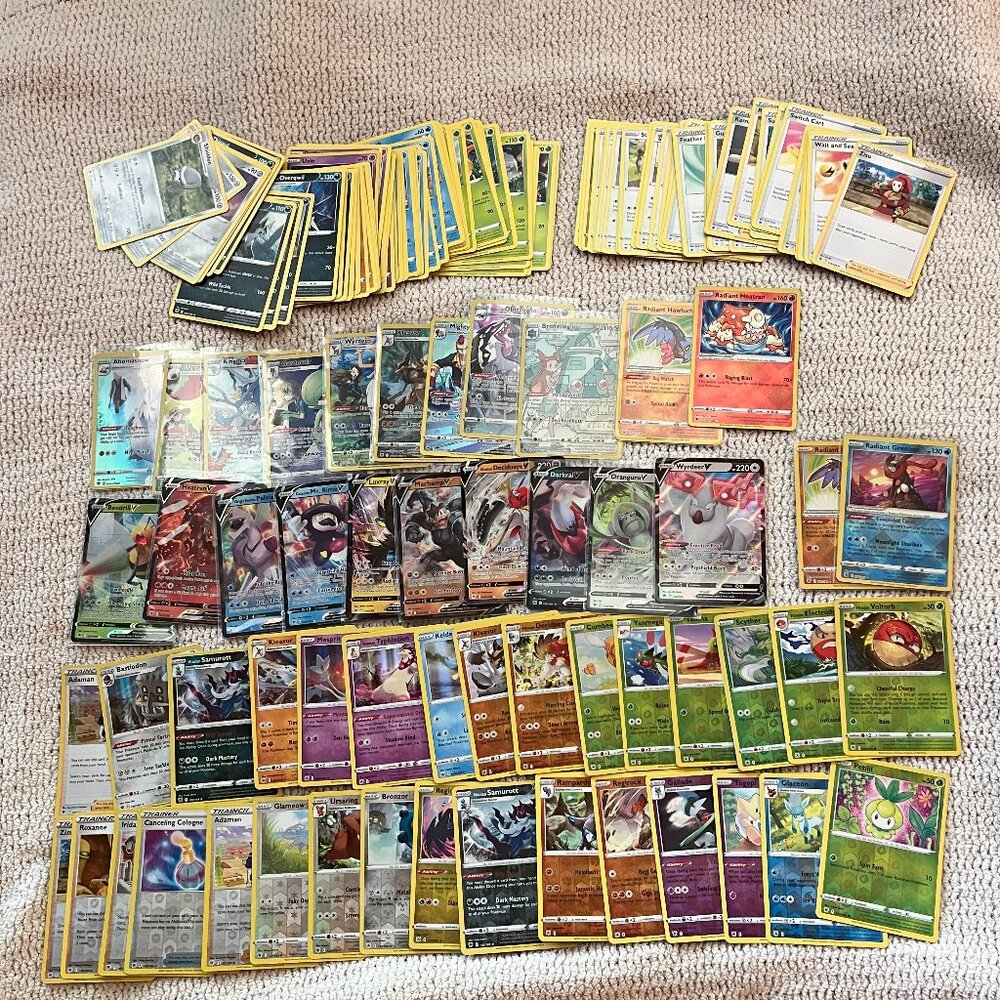 Pokemon Astral Radiance lot V, TG, Radiant, Holo/Foil, Rev, Bulk, NO Duplicates